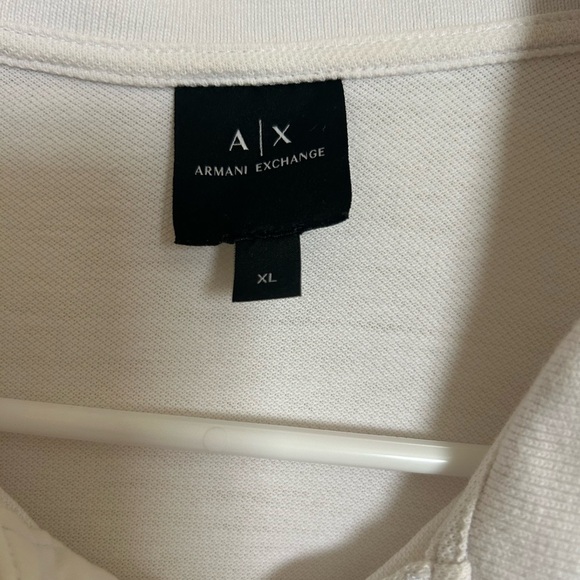 Armani Exchange White Polo with Dark Trim - Picture 2 of 7